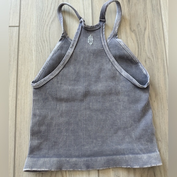 Free People Movement Happiness Runs Long Crop Tank, Color Gray. Size XS/S - Picture 4 of 5